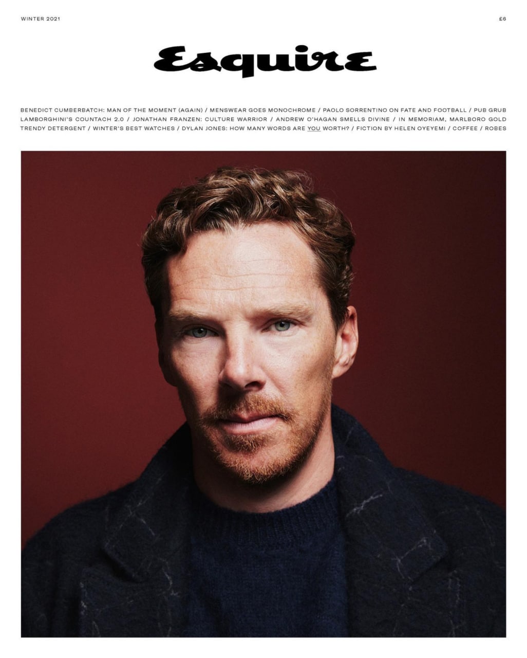 【PDF格式电子杂志】Esquire UK Winter 2021 Benedict Cumberbatch  100M